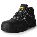 Black Hammer Work Safety Boots Mens Waterproof Shoes Leather Steel Toe Cap Working Ankle Lightweight Footwear S3 SRC Storm (9 UK)