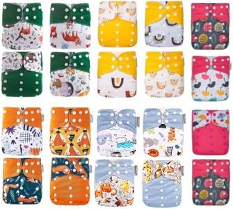 KaWaii Baby Reusable unisex Cloth Diaper Shells, One Size Adjustable Washable Leak-proof Pocket Baby Nappies - 20-Pack