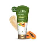 Lotus Botanicals Papaya & Vitamin E Insta Glow Exfoliating Face Wash | Brightens Skin | Deep Cleanses & Gently Unclogs Pores | Rich in MINERALS | Suitable for All Skin Types | 100ml