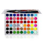 DELANCI Thr3E Strokes La Catrina Colorful Eyeshadow Palette Professional 54 Color Board Bright Neon Glitter Makeup Pallet Highly Pigmented Powder Eye Shadow,Multicolor,Semi-Matte Finish