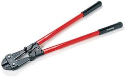 RIDGID 14223 Model S24 Bolt Cutter, 24" Heavy-Duty Bolt Cutter with Hardened Steel Alloy Jaws, 7/16" Soft, 3/8" Medium, and 5/16" Hard Capacities, Red/Black