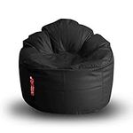 HOME STORIEZ Premium Leatherette Mooda Rocker Lounger Bean Bag XXXL Size Black Color Cover Only