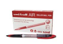 uni-ball UB-188-L Rollerball Pens. Premium 0.7mm Medium Nib for Super Smooth Handwriting. Writes Like a Fountain Pen. Fade and Water Resistant Liquid Uni Super Ink. Box of 12 Red Ballpoint Pens