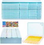 Caydo 60 PCS Diamond Art Storage Trays Kits, 2-in-1 Diamond Art Accessories with Lids for Diamond Arrangement & Storage