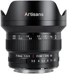 7artisans MF 7.5mm F3.5 APS-C 205° Ultra Wide-Angle Manual Fisheye Lens, Compatible with Nikon F DSLR Lens