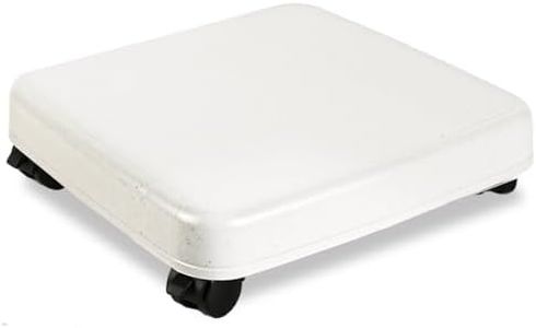 (Amazon.co.jp Exclusive) SankoPlastic Rolling Dolly with Wheels, Rakugoro S, Width 9.9 x Depth 9.8 x Height 2.7 inches (25.1 x 25.1 x 6.8 cm), White, Anti-Slip