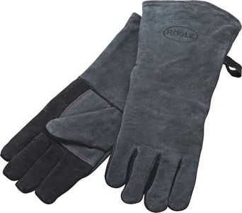 RÖSLE Gants de barbecue, en cuir de haute qualité pour la protection contre les brûlures, taille universelle 24/XL