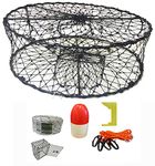 KUFA Sports 30"x10" Foldable Crab Trap with Crabbing Accessory Kits (CT50+CEM1)