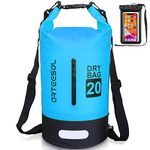 Dry Bag 5L/10L/20L/30L Wet Bag Waterproof Bag with Phone Pouch Double Shoulder Strap Backpack for Travelling Fishing Cycling Kayaking Swimming Boating Beach