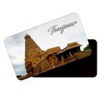 dhcrafts Rectangular Rubber Fridge Magnet/Magnetic Card Multicolor Tamil Nadu Thanjavur D2 Design Pack of 1 (8.6cm x 5.4cm)