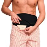 SIIL Ostomy Belt Black | Ostomy Support Belt | Sport & Swiming | Ostomy bag cover | Inner Pocket to hold Ostomy Pouch | (M)