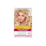 L'Oréal Paris Excellence Crème Permanent Hair Dye, Radiant At-Home Hair Colour with up to 100% Grey Coverage, Pro-Keratin, Up to 8 Weeks of Colour, Colour: 10 Natural Baby Blonde