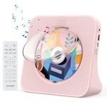 Gueray Portable CD Player with Bluetooth 5.0, CD Player for Desktop with HiFi Sound Speaker, CD Kpop Music Player with Remote Control, Dust Cover, FM Radio, LED Screen Support AUX/USB Headphone Jack