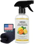 CLARK'S Natural Cutting Board Spray Cleaner, with Microfiber Cloth, for Wood Countertop – Pure Ingredients Filtered Water, Distilled Vinegar, Castile Soap, Lemon & Orange Citrus Oil Extracts, 12oz