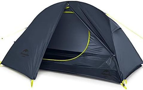 Naturehike Tente de Trekking Autoportante Ultralégère pour 1 Personne 3 Saison pour Camping Randonnée Vacances en Plein air (20D Bleu Foncé)