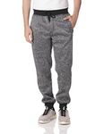 Southpole Men's Basic Fleece Jogger Pant-Reg and Big & Tall Sizes, Black(Marled), Medium