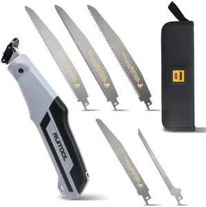RUITOOL Multi Blades Hand Saw for Wood Cutting, with 5 Quick-Change Blades