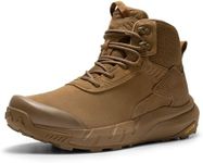 NORTIV 8 Men's Waterproof Military Tactical Work Boots Leather Motorcycle Combat Boots Lightweight Non-Slip Hiking Boots for Men,Size 7W,Coyote,NMUWMT2501