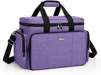 BAFASO Large Makeup Bag Cosmetic Bag with Removable Dividers, Travel Makeup Case Hair Bag Holds Cosmetics of Different Sizes and Hair Products, Purple