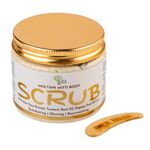 Four Trees Body Scrub for Tan Removal (Multani Mitti) | Skin Whitening | Exfoliates with Aloe Vera, Turmeric Root Oil, Papaya Fruit Extract | For Men & Women | 200gm