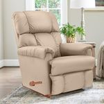 La-Z-Boy American Imported Pinnacle Single Seater Manual Italian Leather Reclina Rocker Recliner Sofa | Premium Durable Iconic Comfort Home Design | Living Room Relax Seating Chair | Pebble