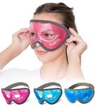 Gel Eye Mask - Hangover Mask - Cooling Eye Mask for Hot Cold Therapy -Reusable Gel Mask Helps Soothe Puffy Eyes & Dark Circles -Our Cold Eye Mask Helps Relieve Headaches, Migraines & Sinus Pain -Pink