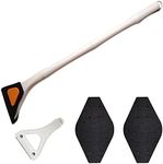 ZYAQUDEC Fish Tank Cleaning Tools with Removable Long Handle, Algae Scraper, Scrubber Pads,This Aquarium Cleaners are Sturdy and Durable. (Medium)