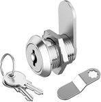 Jayseon 1 Pack Mailbox Lock Cabinet Locks with Key, Cabinet Cam Lock 5/8" Keyed Alike Mailbox Lock Replacement for Desk Drawer Toolbox, Zinc Alloy