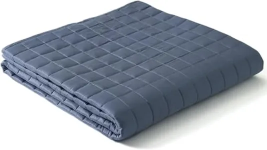 YnM King Size Cooling Weighted Blanket for Adults (88x104 Inches, 50 Pounds, Blue Grey), Perfect for Hot Sleepers with Cooling Rayon/Glass Beads, Heavy Bed Blanket for Couple on Queen or King Bed