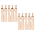 EXCEART 10Pcs Punch Needle Handles Wooden Felting Needle Handle Felting Needle Pen Handle Needlework Supply