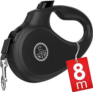HUND IST KÖNIG Laisse enroulable pour chien de 8 m pour petits et grands chiens | Laisse pour chien de qualité supérieure extensible avec poignée confortable | Laisse robuste | Jusqu'à 50 kg