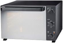 Cooks Professional Mini Oven | Electric Multi Function Countertop Cooker | 48L Capacity |Adjustable Temperature Control & Timer | 1500W | Includes Roasting Dish & Wire Rack | Black Contemporary