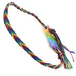 Stands Out, Supplying Outstanding Gifts Woven Handmade Chevron Pattern Rainbow Thread Kids Friendship Bracelet