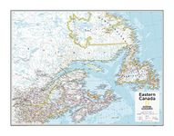 National Geographic: The Maritimes - Atlantic Canada - 28 x 22 inches - Laminated