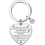 HULALA Inspirational Keyring Keychain Encouragement Recovery Cancer Gifts For Women Girls Family Friends Stay Strong Gifts Graduation Birthday Chritsmas