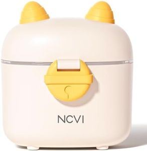 NCVI Formula Dispenser On the Go, Portable Baby Travel Milk Powder Formula Container Holder to Go with Scoop Suitable for Diaper Bag Backpack, Ready to Brew Milk Newborn Infant (White Sheep)
