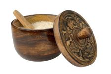 Rustic Salt Box Cellar with Hand Carved Lid & Spoon, Wooden Salt Pinch Bowls | Wood Salt Keeper, Spice Bowls for Cooking | Salt Pepper Tea Sugar Coffee Storage Holder for Kitchen- Burnt Wood Finish