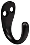 (flatblack) - Brainerd Single Prong Robe Hook, Flat Black, B59103G-FB-C