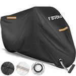 Favoto Motorbike Cover Waterproof Motorcycle Cover Outdoor Oxford Fabric XXL Indoor UV Protection Dustproof Windproof for Outside Storage Scooter Cycle Moped Cover 245 x 105 x 125 cm