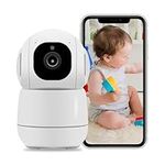 iSTYLE Security Camera Indoor,1080P WiFi Camera with Wired Mode, Wireless IP Camera Pet Camera with Night Vision,2-Way Audio,355°Pan/Tilt Smart Tracking,Human&Motion Detection,Sound&Light Siren