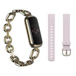 Fitbit Luxe Special Edition Activity Tracker with up to 6 days battery life, stress management tools and Active Zone Minutes, Peony / Soft Gold Stainless Steel