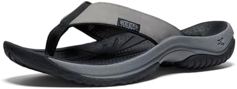 KEEN Men's Kona Flip Tg Flop, Steel Grey Black, 9 US