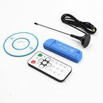 DYTesa USB2.0 FM DAB DVB-T RTL2832U R820T2 RTL-SDR SDR Dongle Stick Digital TV Tuner Remote Infrared Receiver with Antenna,Blue