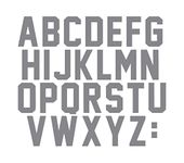 decalbazaar Vinyl ABC Alphabet Corner Cut Letters Glossy Wall Glass Vehicle Sticker, 4 Inches Silver