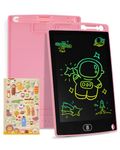 Toys Gifts for 2 3 4 5 6 Year Old Boys Girls, Genialba 8.5 inch LCD Writing Tablet Colorful Screen Drawing Board Toddler Toys Learning Educational Toys Gifts for Birthday Christmas (Pink)