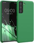 kwmobile Case Compatible with Samsung Galaxy S21 Case - TPU Silicone Phone Cover with Soft Finish - Pixie Green