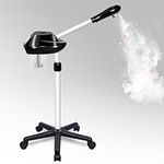 Professional Facial Steamer, Facial Steamer on Wheels, Ozone Facial Steamer with Time Setting, Stand Facial Steamer Adjustable Height for Spa, Salon and at Home Use