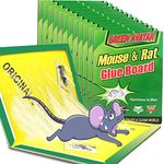 Ezoon 12 Pack Large Mouse Glue Traps with Enhanced Stickiness, Rat Mouse Traps, Snake Mouse Traps Sticky Pad Board for House Indoor Outdoor, Easy to Set, Extra Large (8.3" x 12")