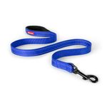 EzyDog Essential Lead | Training Lead, Small Dogs, Medium Dogs, Large Dogs, Sturdy Dog Lead, Comfortable Padded Handle, Reflective Thread, 1.2M Lead (Blue)