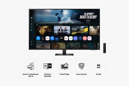Samsung 43" 4K Smart Monitor – UHD Display, Streaming Ready